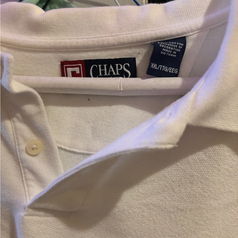Chaps White Polo Shirt - Size XL